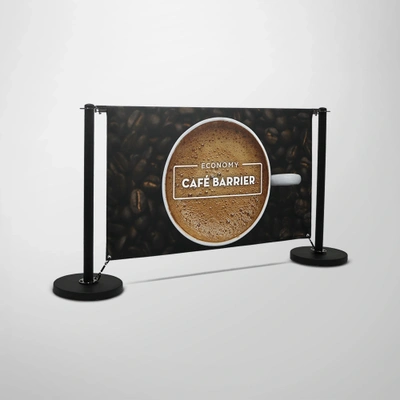 Economy Cafe Barrier - Double-Sided Front