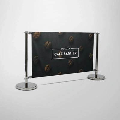 Deluxe Cafe Barrier 1500mm -  Double-Sided Front