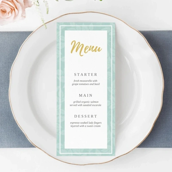  Product - Wedding - Menu - Printing