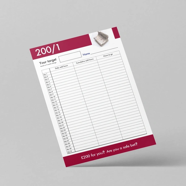 200/1 Target Sheet - Blank