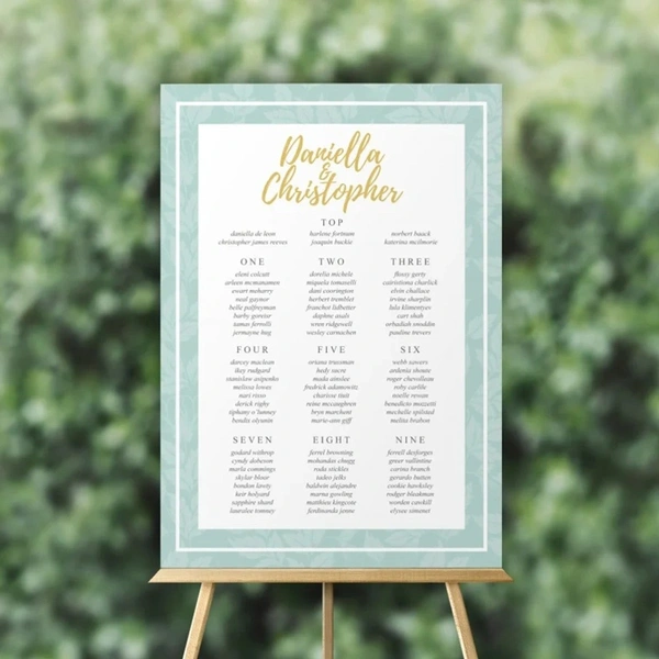  Product - Wedding - Seating - Chart