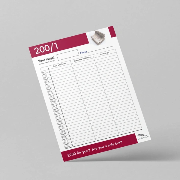 200/1 Target Sheet - Jaguar
