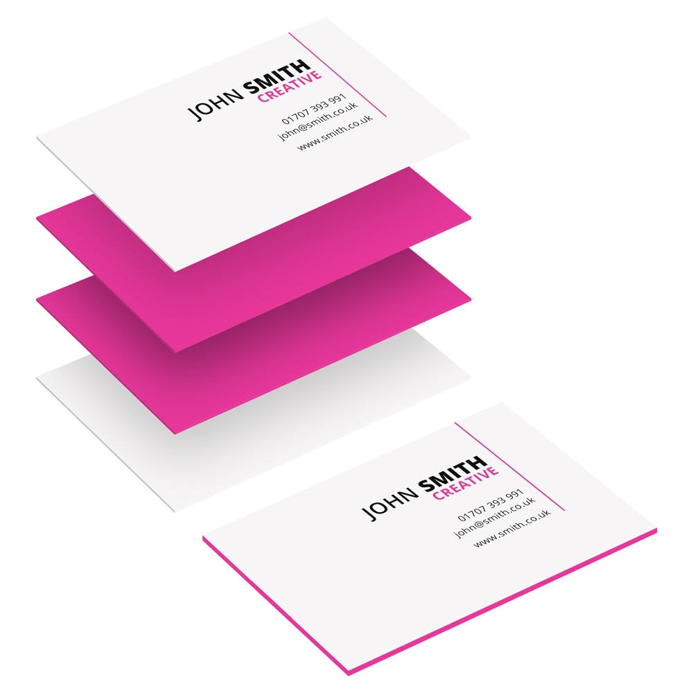 Multi-Layer Business Cards - Pink